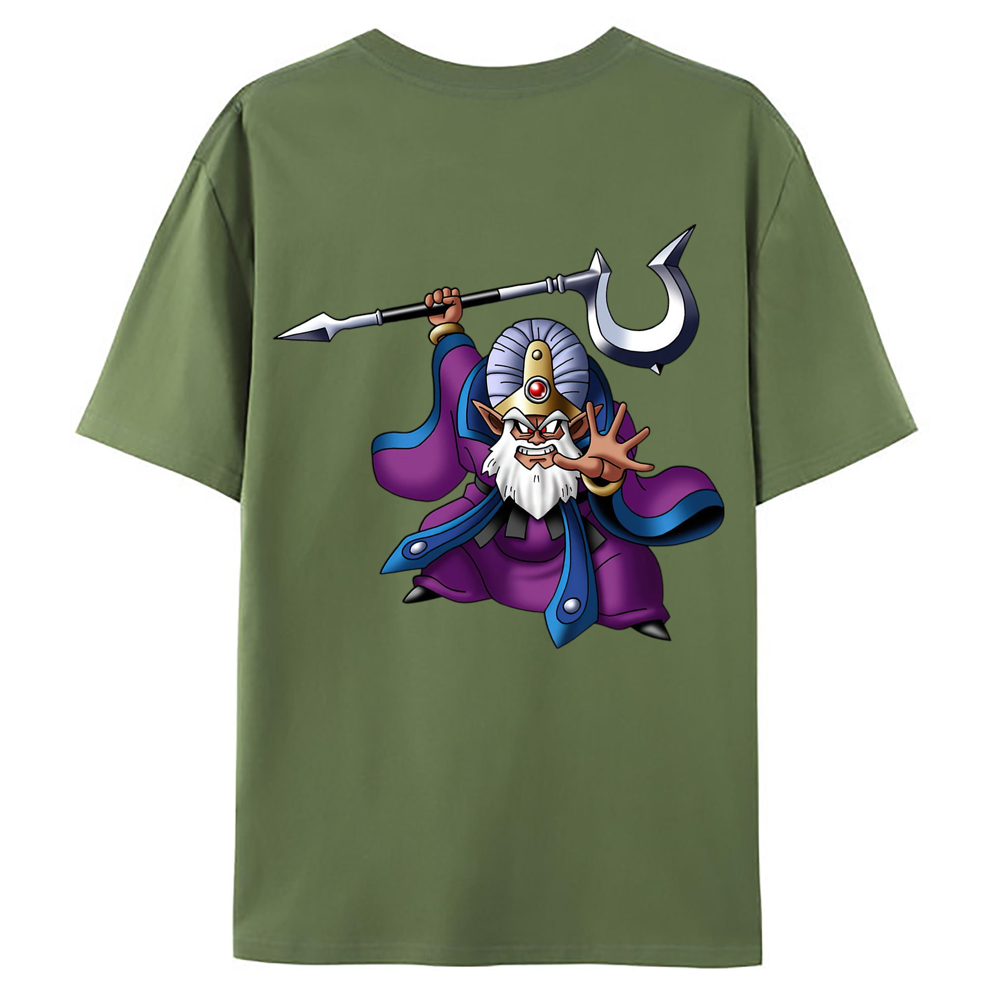 （画像用） ドラゴンクエスト Doragon Kuesuto Dragon Quest 綿100％ メンズ半袖Tシャツ（バックプリント） 通気性